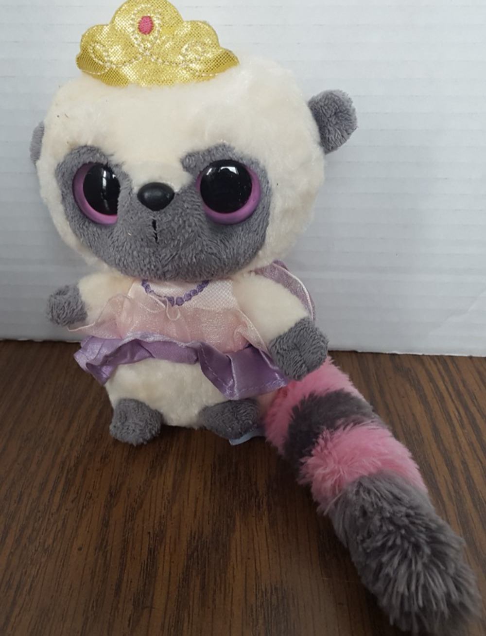 YooHoo & Friends White And Gray Bush Baby Princess Lemur Plush